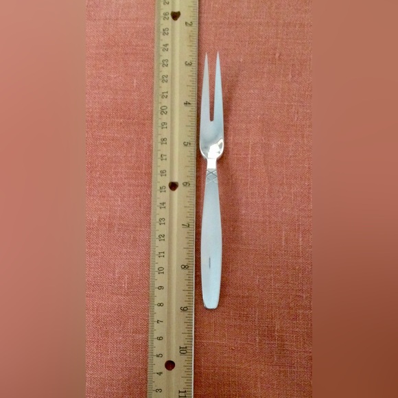 Vintage Harlequin Pattern Hors d'oeuvre Fork - Signed Allan Adler Sterling - MCM - Picture 7 of 7